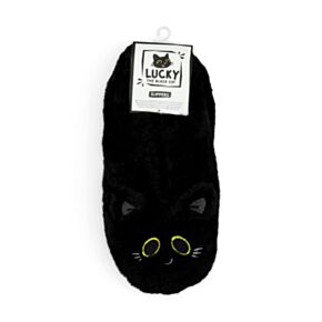 Zapatillas de Peluche Antideslizantes Gato Negro Lucky The Black Cat EU39-41