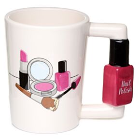 Taza de Cerámica Asa con Forma de Pintauñas