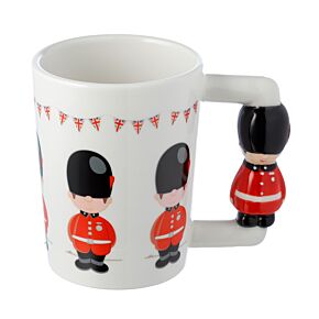Taza de Cerámica Asa con Forma de Guardia Real Británica