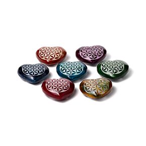 Quemador de Incienso Chakra Corazón Flor de la Vida Esteatita Tallado Quemador de Incienso Chakra Corazón Flor de la Vida Esteatita Tallado