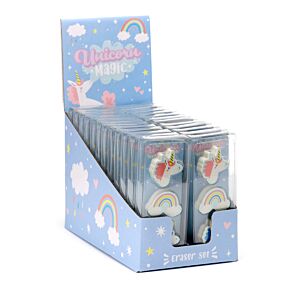 Set de 3 Gomas de Borrar Unicornio Mágico