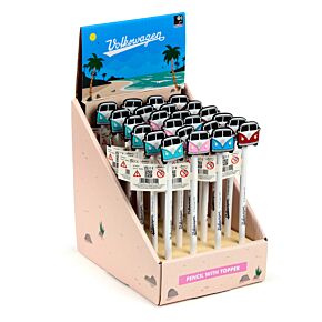 Lápiz con Tope de PVC Caravana Volkswagen VW T1 Camper Azul Lápiz con Tope de PVC Caravana Volkswagen VW T1 Camper Azul