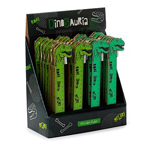 Regla de Madera con Forma Dinosaurio Dinosauria 15cm Regla de Madera con Forma Dinosaurio Dinosauria 15cm