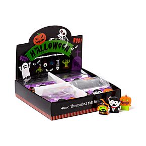 Set de 3 Gomas de Borrar Bruja, Vampiro y Calabaza