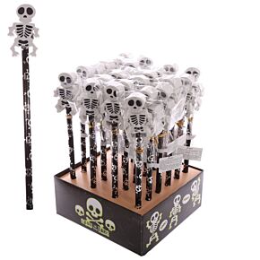 Lápiz con Goma de Borrar Esqueleto Divertido