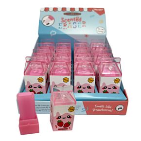 Goma de Borrar con aroma Cartón de Leche de Fresa Foodiemals