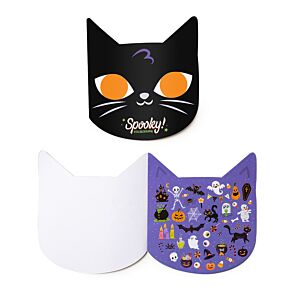 Libro de Pegatinas con forma de Gato Spooky Espeluznante