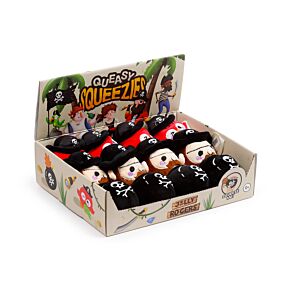 Juguete Estrujable de Peluche Queasy Squeezies Piratas Jolly Rogers 