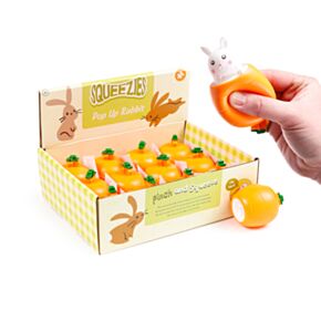 Juguete Estrujable Pascua Primavera Springtime Conejito y Zanahoria