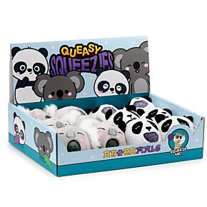 Juguete Estrujable de Peluche Queasy Squeezies Adoramals Oso Panda y Koala Juguete Estrujable de Peluche Queasy Squeezies Adoramals Oso Panda y Koala