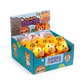 Juguete Estrujable de Peluche Queasy Squeezies Adoramals Zoo Mix#2