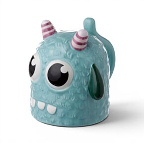 Tazón de Cerámica 3D con Forma Monstruo Monstarz Azul del Revés