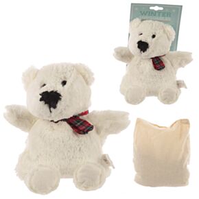 Peluche Térmico de Semillas para Microondas - Oso Polar