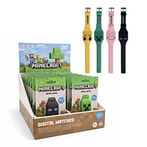 Reloj Digital de Silicona Caras Minecraft