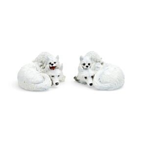 Figura Loba Madre y Cachorros acurrucados juntos 