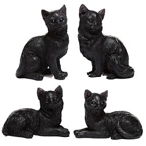 Figuras de Colección Sofá Gatos Negros