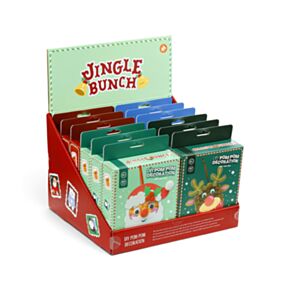DIY Adorno para Árbol de Navidad con Pompones y Pintura Jingle Bunch