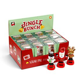Muñeco Solar Navidad Jingle Bunch - Papa Noel, Muñeco de Nieve y Reno