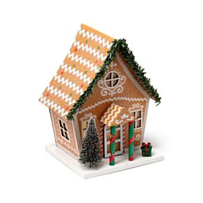 Casa Decorativa LED de Navidad y Galleta de Jengibre