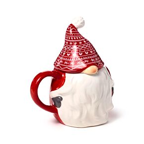 Taza de Cerámica 3D Navidad con Forma de Gnomo Navideño