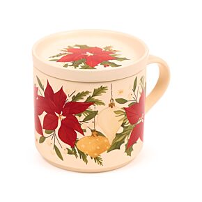 Taza de Porcelana y Posavasos Navidad Botánica 