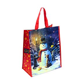 Bolsa de la Compra Reutilizable Navidad Gatos y Muñeco de Nieve Lisa Parker Bolsa de la Compra Reutilizable Navidad Gatos y Muñeco de Nieve Lisa Parker