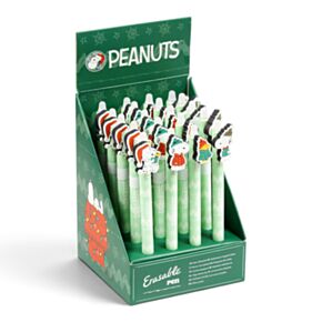Bolígrafo Borrable con Tope de Silicona Navidad Peanuts Snoopy & Woodstock 