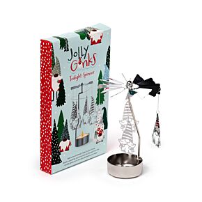 Portavelas Diseño Carrusel Navidad Gnomo Navideño