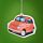 Ambientador de Coche Fiat 500 Diseño Retro Naranja