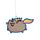 Ambientador de Coche Gato Pusheen y Cupcakes Fresa