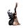 Figura Bruja Gato Negro con Escoba 