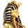 Figura Egipto Tutankamon Egipcio Dorado con Báculo y Mayal