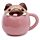 Taza de Cerámica con Tapa Perro Pug Pug Carlino