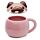 Taza de Cerámica con Tapa Perro Pug Pug Carlino