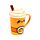 Taza de Cerámica con Tapa Foodiemals Latte de Calabaza