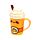Taza de Cerámica con Tapa Foodiemals Latte de Calabaza