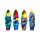 Imán de Souvenir Impresión 3D Tabla de Surf, Vida Marina Tropical y Puestas de Sol
