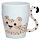 Taza de Porcelana Asa con Forma de Cola de Guepardo Zooniverse