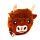 Mini Monedero Vaca Escocesa Highland Coo