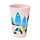 Set de 4 Vasos para Picnic RPET Caravana VW Volkswagen T1 Camper Olas