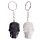 Llavero 3D con Forma Calavera Negra o Blanca