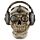 Figura Calavera Calavera Decorativa Estilo Steampunk con Auriculares