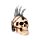 Figura Calavera Punk con Cadenas y Cuchillas Mohicano 
