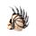Figura Calavera Punk con Cadenas y Cuchillas Mohicano 