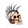 Figura Calavera Punk con Cadenas y Cuchillas Mohicano 