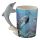 Taza de Cerámica Asa con Forma de Delfín Lisa Parker 