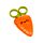 Tijeras Infantiles con funda Cecil La Zanahoria Foodiemals