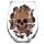 Juego de Dos Vasos de Cristal Calavera y Rosas
