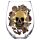 Juego de Dos Vasos de Cristal Calavera y Rosas