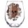 Juego de Dos Vasos de Cristal Calavera y Rosas